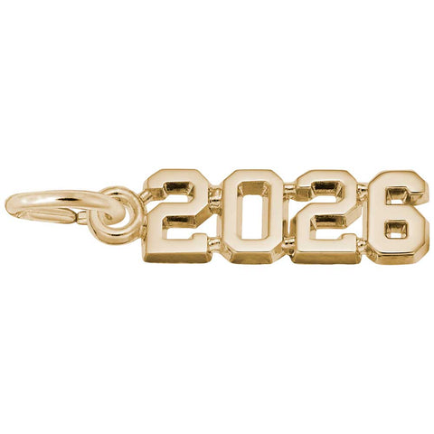 2026 Charm in Yellow Gold Plated