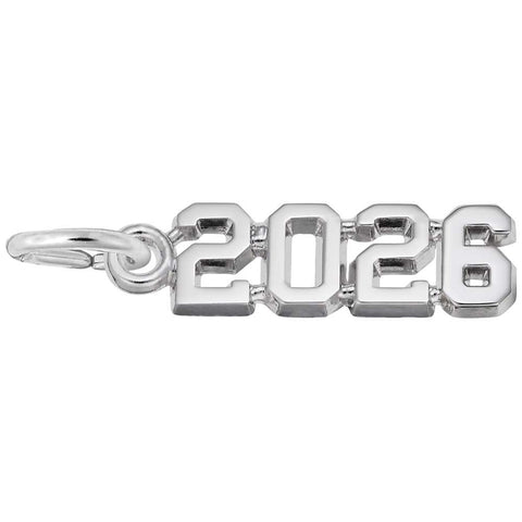 2026 Charm In Sterling Silver
