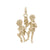Gemini Pendant Charm in Yellow Gold Plated