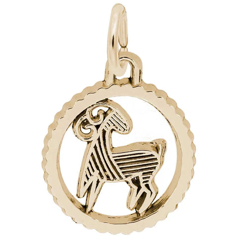 New Capricorn Charm in Yellow Gold Plated
