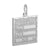 Birth Certificate Charm In 14K White Gold
