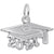 Grad Cap 2024 Charm In Sterling Silver