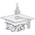 Grad Cap 2026 Charm In Sterling Silver