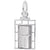 Door Charm In 14K White Gold