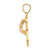 14k Gold October/CZ Birthstone Flip Flop Pendant