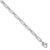 14K White Gold Polished Flat Oval Link Bracelet