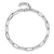 14k White Gold Polished Fancy Link with 1in ext