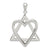 Sterling Silver Adoption Symbol / Star of David Heart Pendant