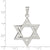 Sterling Silver Polished Star of David pendant