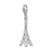 Polished Eiffel Tower Charm in Sterling Silver
