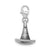 3-D Antiqued Witches Hat Charm in Sterling Silver