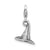 3-D Antiqued Witches Hat Charm in Sterling Silver