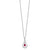 Sterling Silver July CZ Stone Never Forget Tear Birthstone Necklace