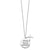 Sterling Silver Antiqued CZ Always Kiss Me Goodnight Necklace