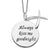 Sterling Silver Antiqued CZ Always Kiss Me Goodnight Necklace