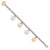 Stainless Steel Multicolor Plated Peace Sign Charm Bracelet