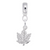 Maple Leaf charm dangle bead in Sterling Silver hide-image