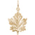 Maple Leaf Charm In Yellow Gold