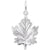 Maple Leaf Charm In 14K White Gold