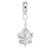 Maple Leaf Charm Dangle Bead In Sterling Silver
