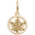 Maple Leaf Charm in Yellow Gold Plated