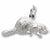 Beaver charm in 14K White Gold hide-image