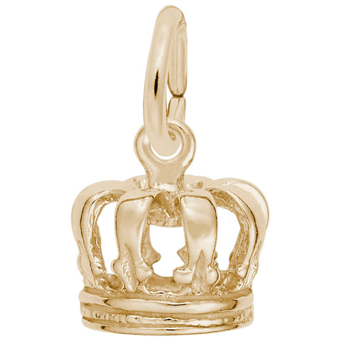 Crown Charm in Yellow Gold Plated