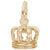 Crown Charm in Yellow Gold Plated