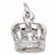 Crown charm in 14K White Gold hide-image