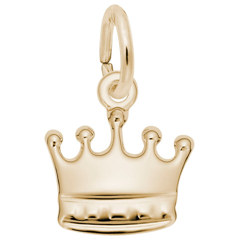 Crown Charm in Yellow Gold Plated