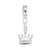 Crown charm dangle bead in Sterling Silver hide-image