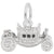 Royal Carriage Charm In 14K White Gold