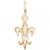 Fleur De Lis Charm in Yellow Gold Plated