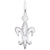 Fleur De Lis Charm In 14K White Gold