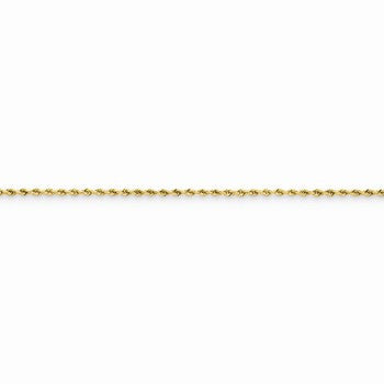 14K Yellow Gold Diamond-Cut Rope Chain with Lobster Clasp, 30 inch x 1.75mm