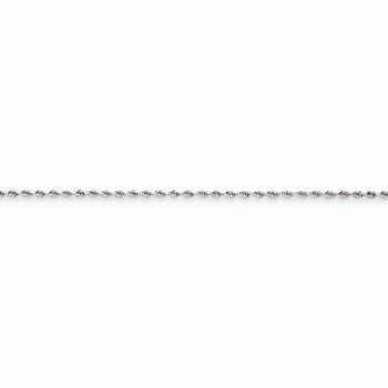14K White Gold Diamond-Cut Rope Chain