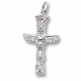 Totem Pole Victoria charm in 14K White Gold