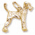 Airedale Dog charm in Yellow Gold Plated hide-image