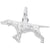 Pointer Dog Charm In 14K White Gold
