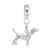 Beagle Dog charm dangle bead in Sterling Silver hide-image