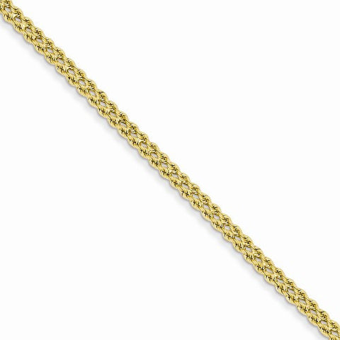 14K Yellow Gold Double Strand Rope Bracelet