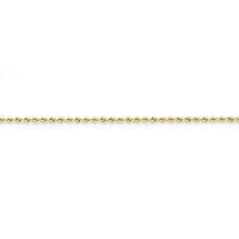 14K Yellow Gold Hand Made Regular Rope Chain Anklet