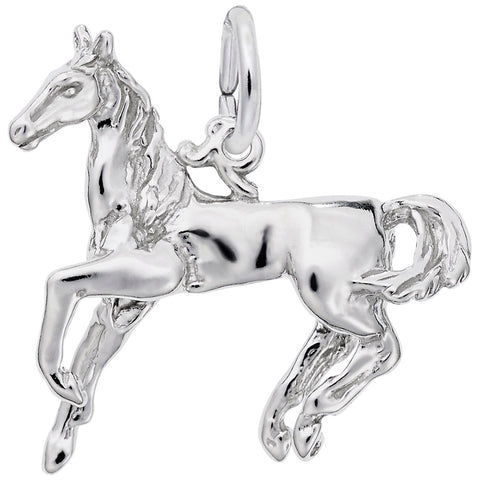 Horse Charm In Sterling Silver