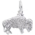 Buffalo Charm In Sterling Silver