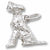 Terrier Dog charm in 14K White Gold hide-image