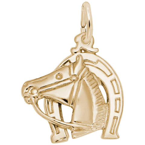 Horse Charm in Yellow Gold Plated