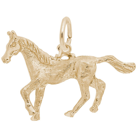 Horse Charm in Yellow Gold Plated