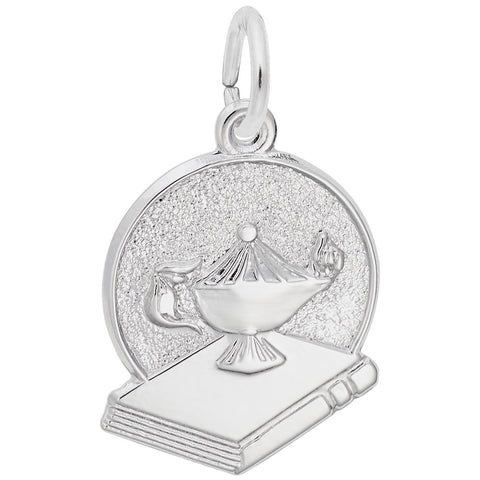 Graduation Charm In 14K White Gold