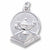 Graduation charm in 14K White Gold hide-image