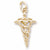 Caduceus charm in Yellow Gold Plated hide-image